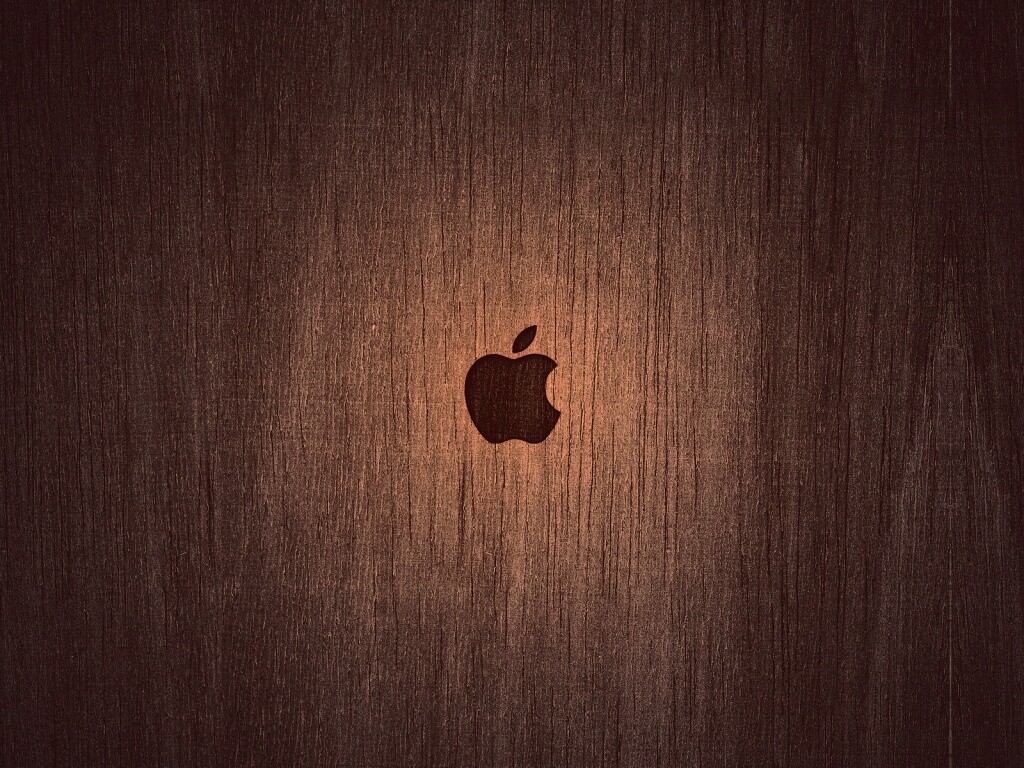 Логотип Apple на доске обои