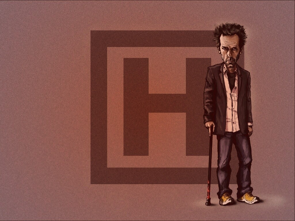 Шарж на доктора Хауса обои