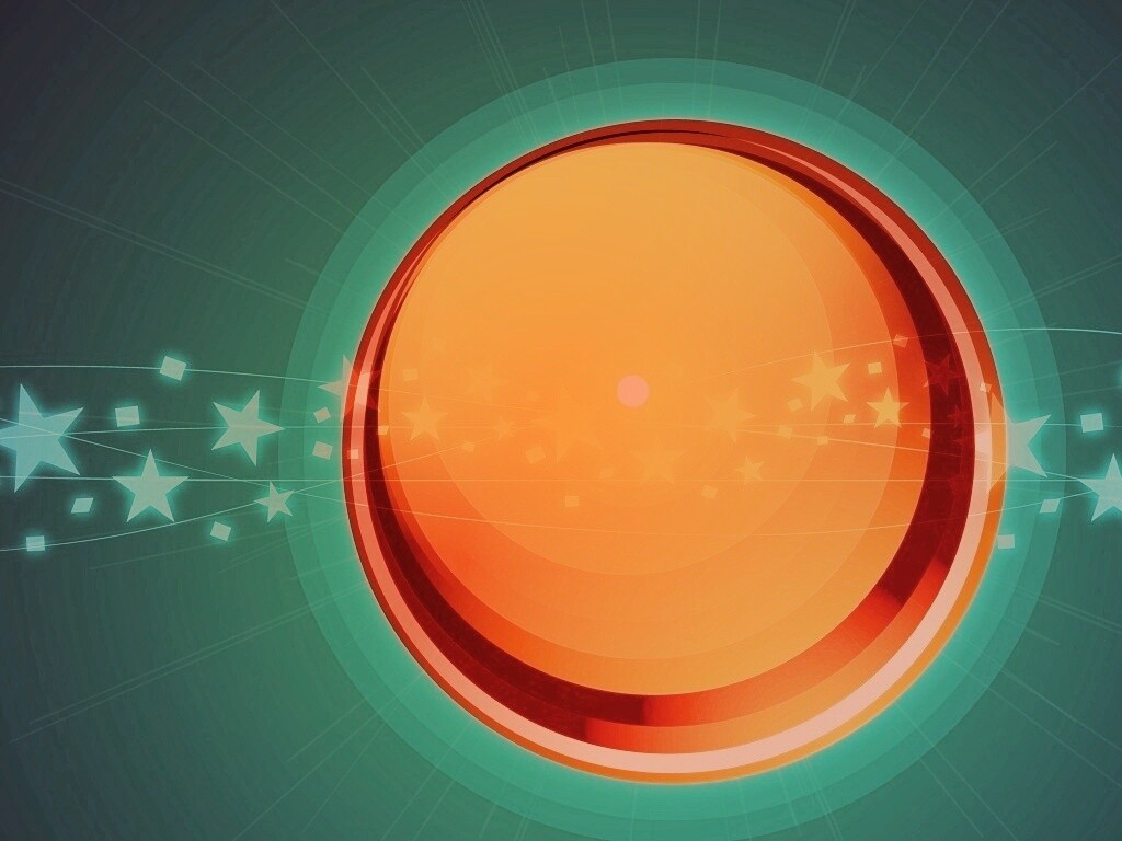 Большой красно-желтый круг обои