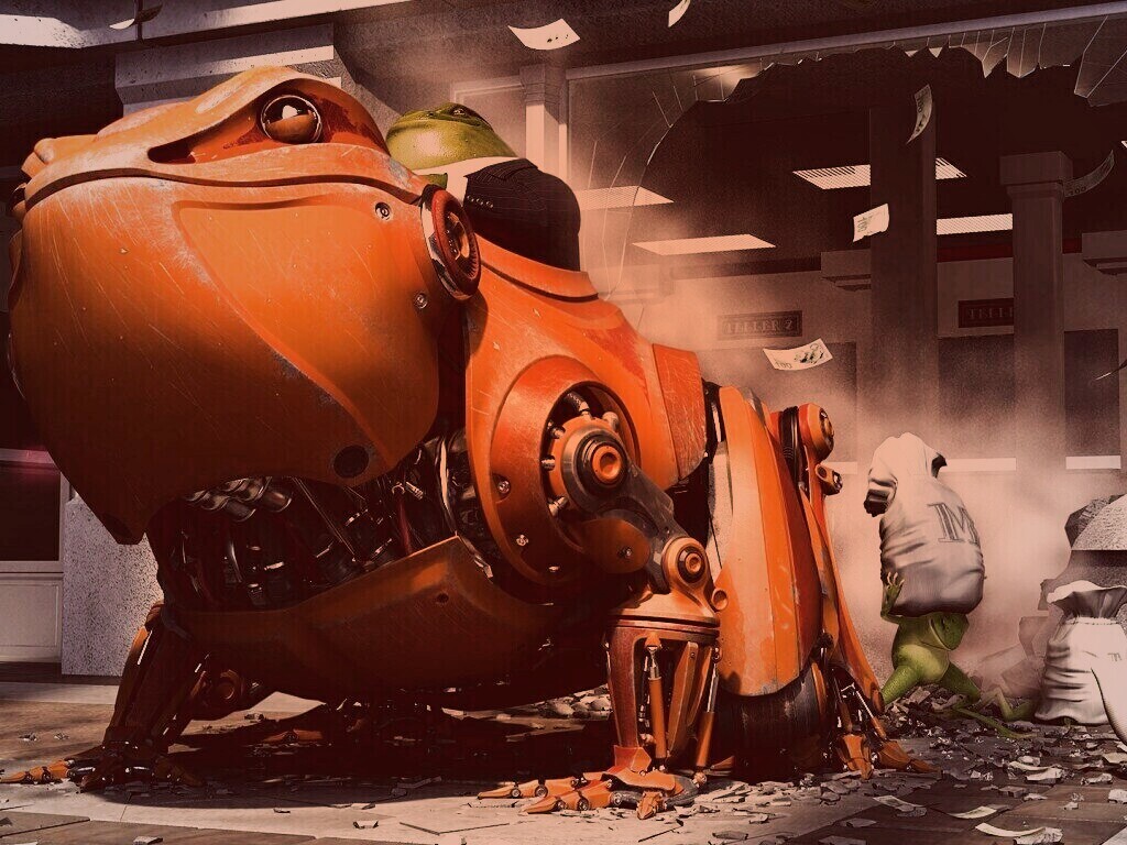 Боевой робот-жаба обои