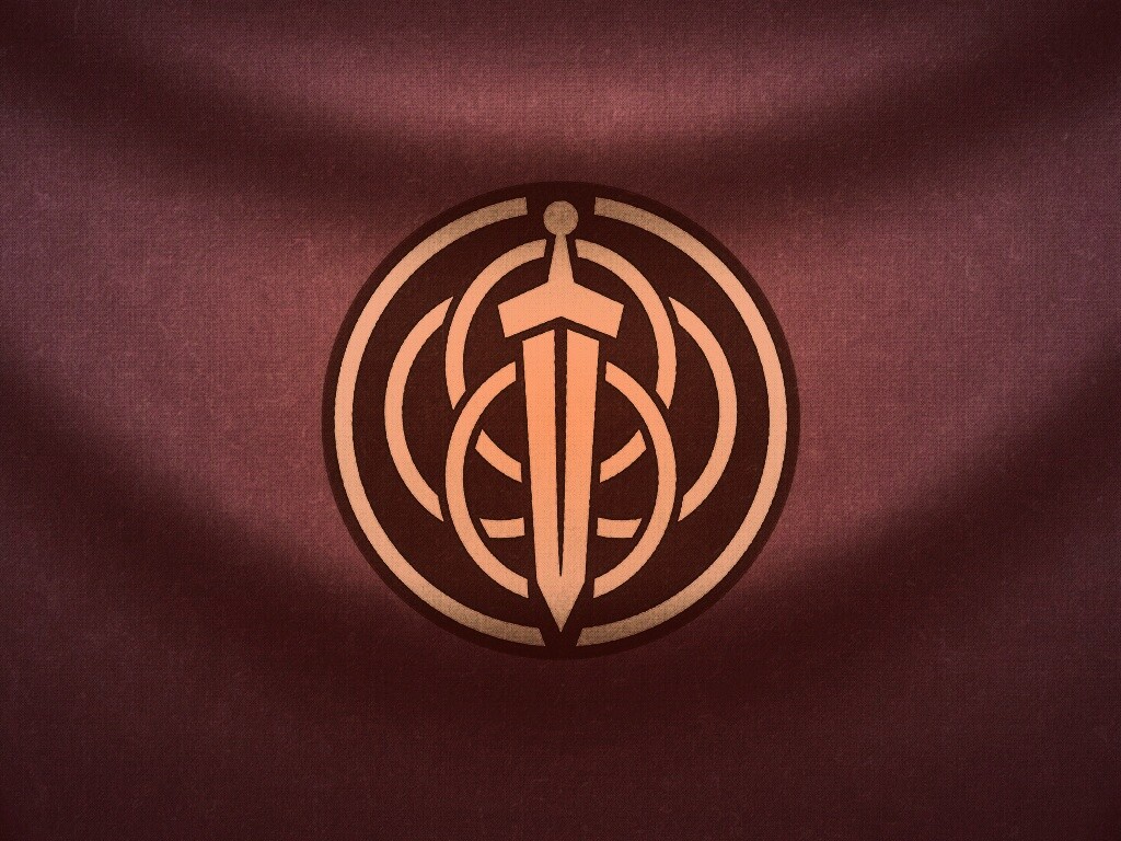 Меч на фоне колец обои