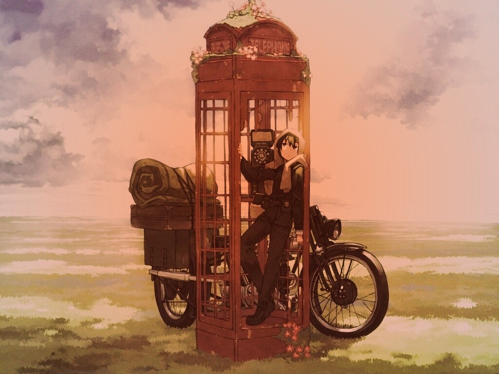 Парень в телефонной будке обои