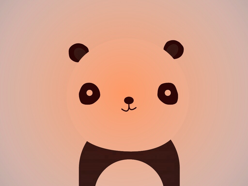 Минималистичная панда обои