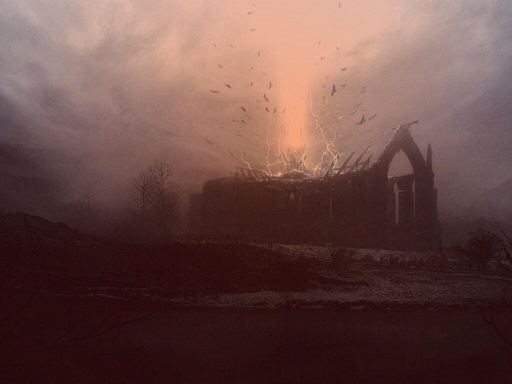 Заброшенный собор обои