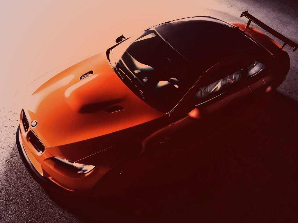 Оранжевый BMW обои