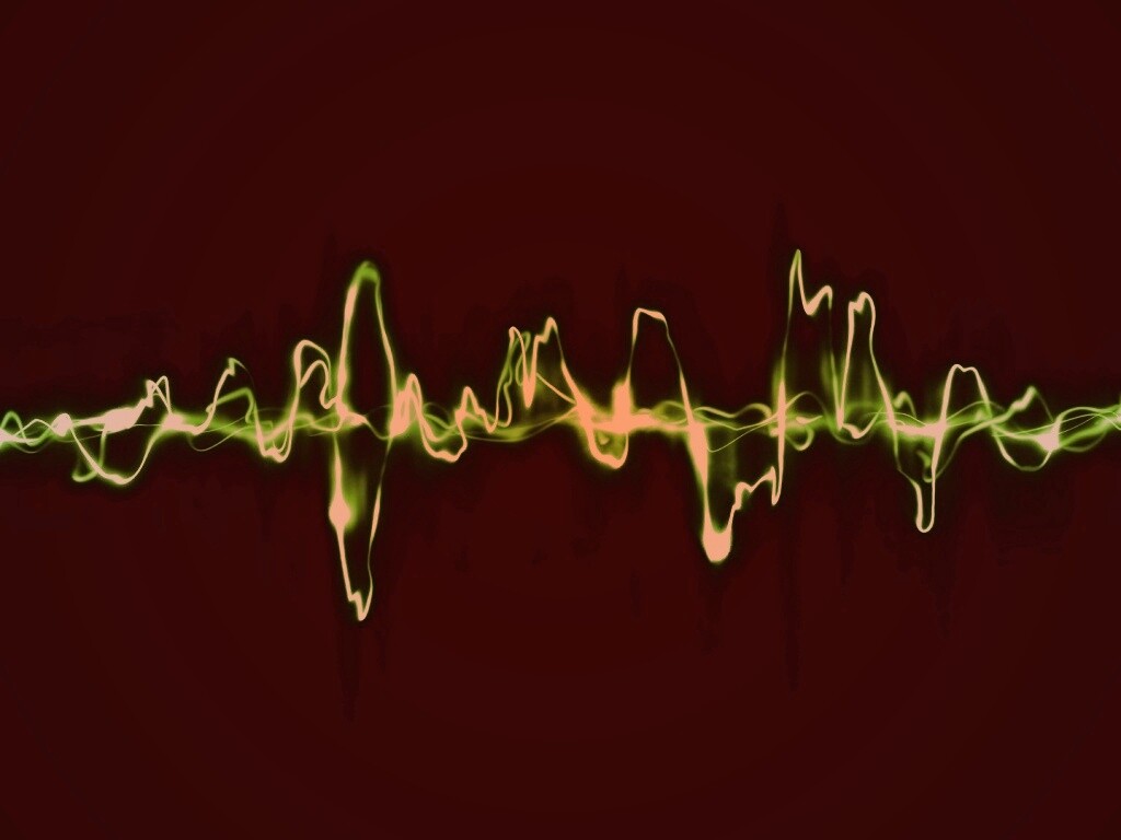 Зеленая пульсирующая волна обои