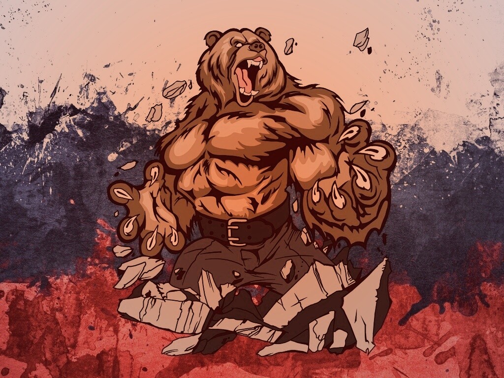 Русский патриотический медведь обои