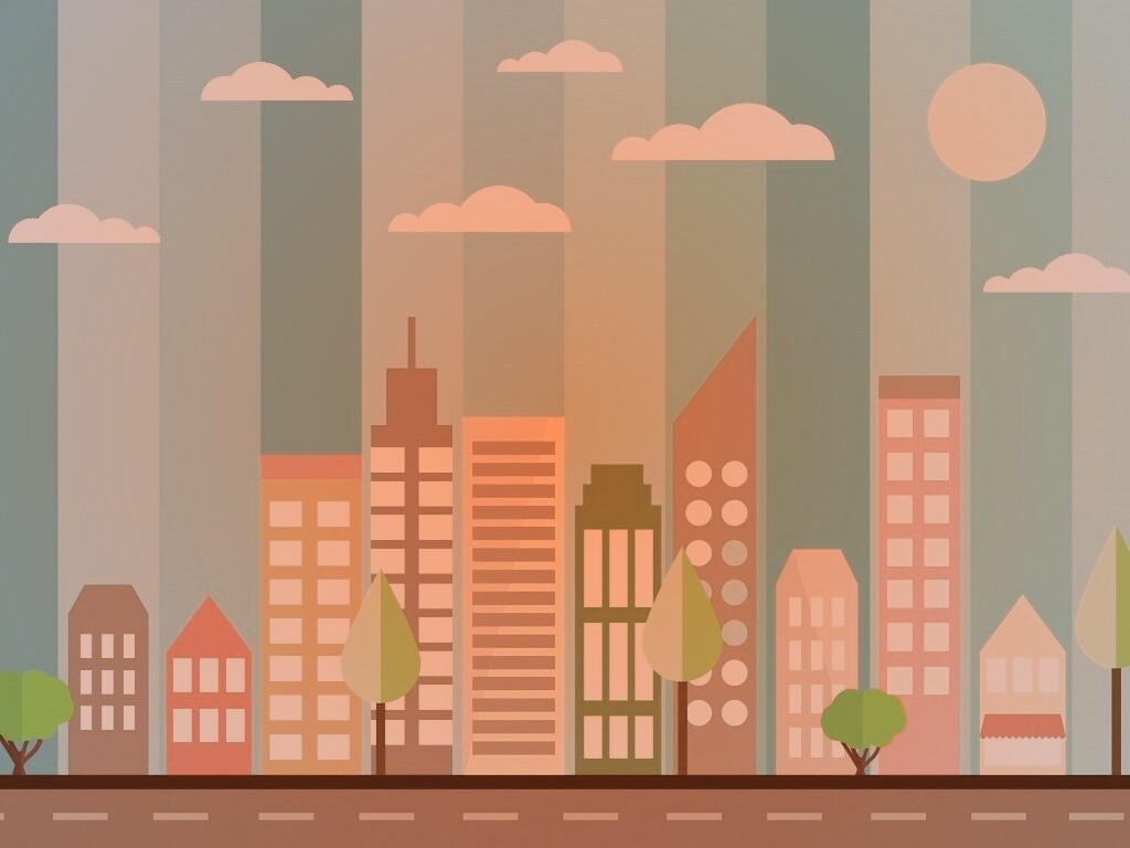 Векторный рисунок города обои