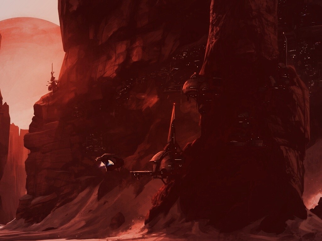 Красные горы обои