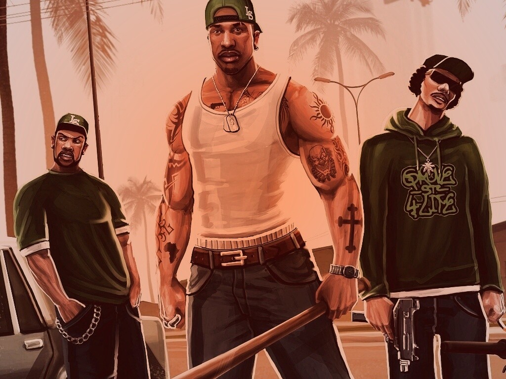 Герои с Грув стрит обои