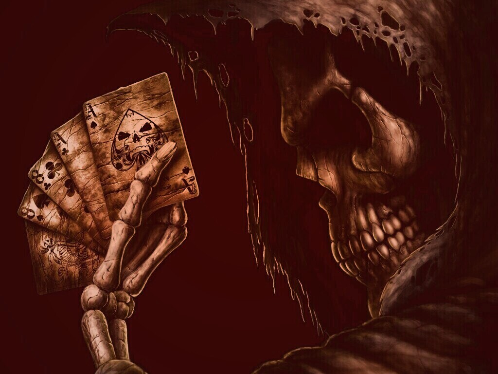 Смерть с картами обои