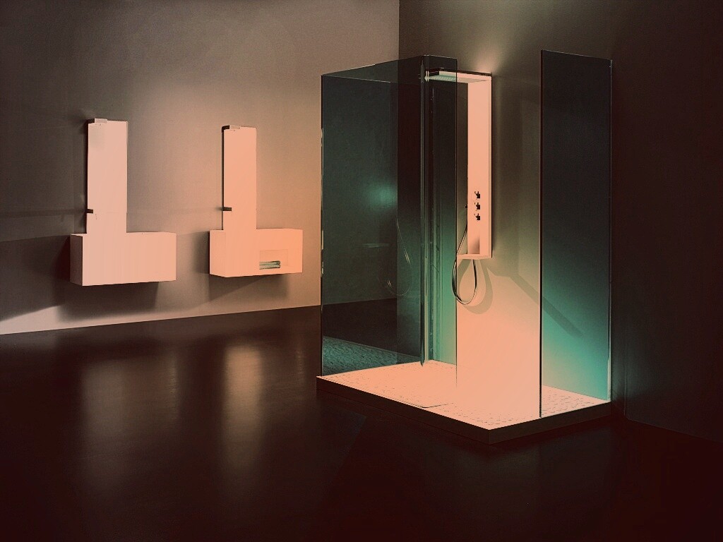 Ванная комната в стиле hi tech обои