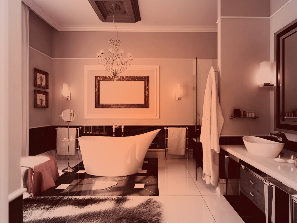 Современная ванна обои