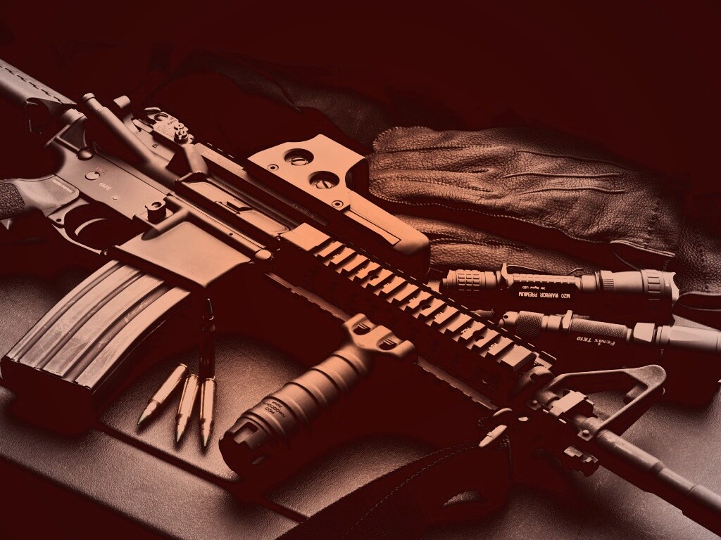 Черный автомат обои