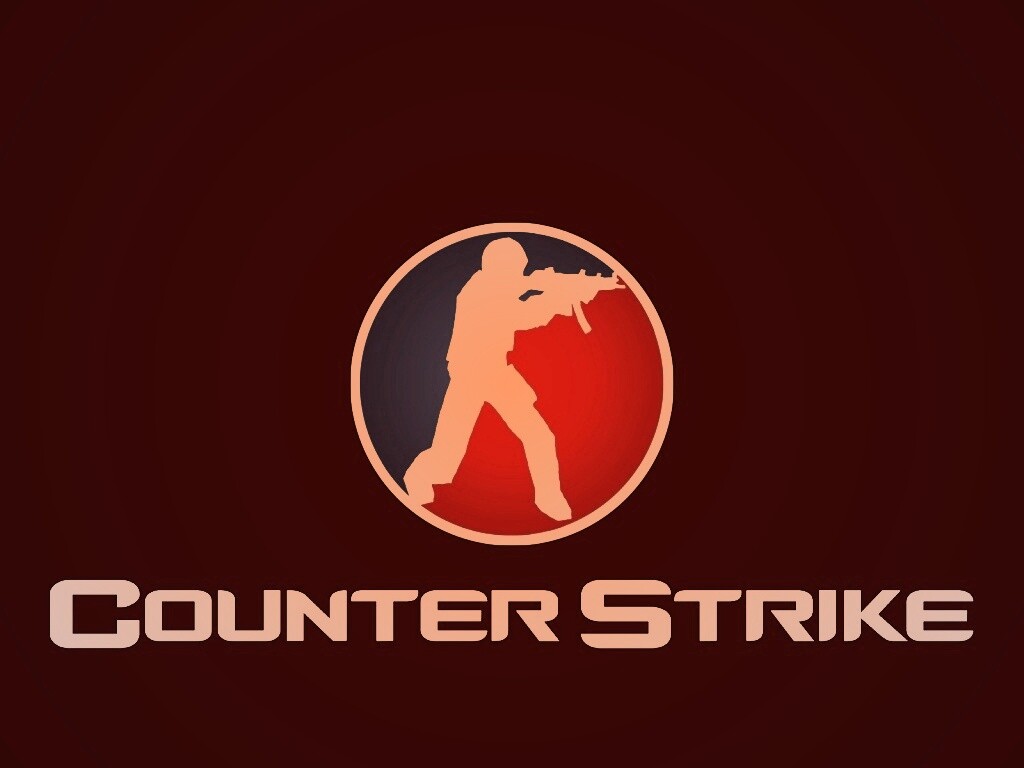 Логотип Counter Strike на черном фоне обои