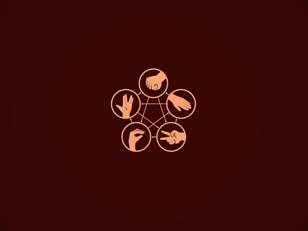 Камень, ножницы, бумага, ящерица, Cпок обои