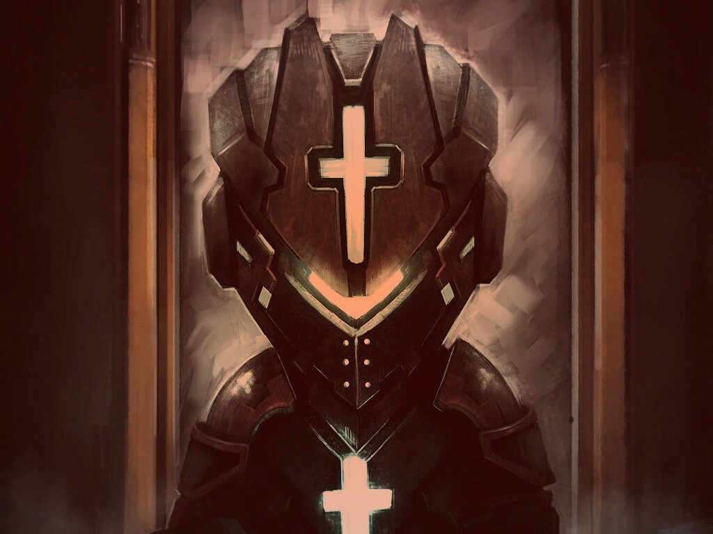 Рыцарь в стиле Dead Space обои