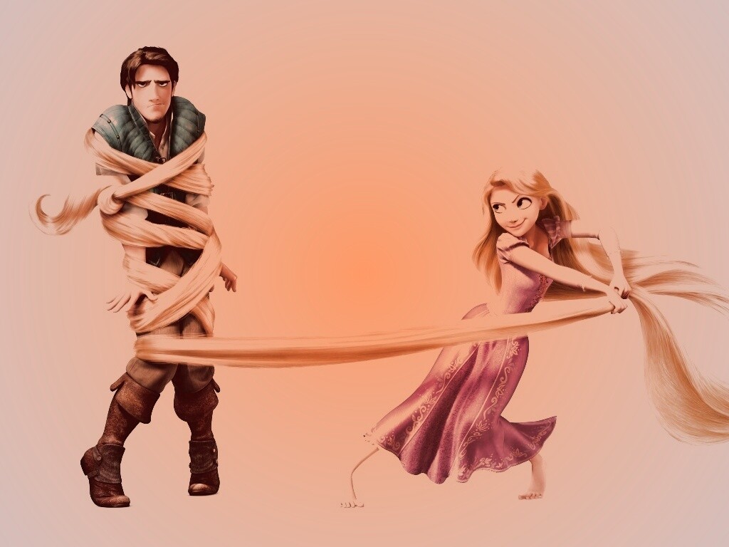 Рапунцель и пойманный Флин обои
