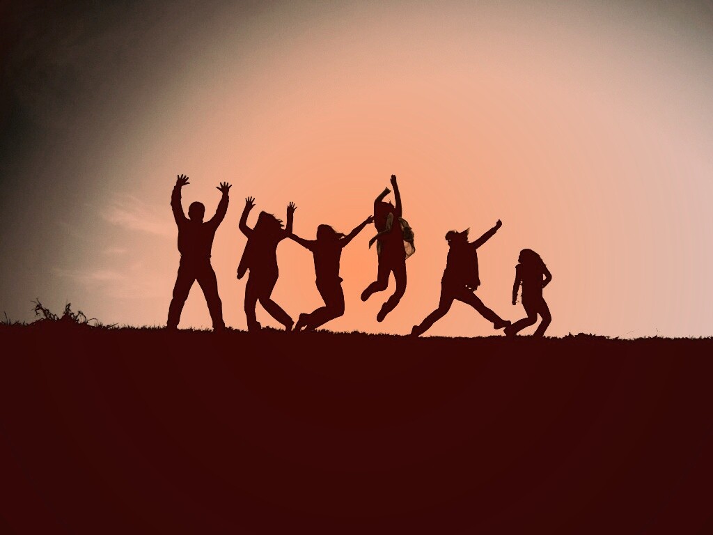 Силуэты людей обои