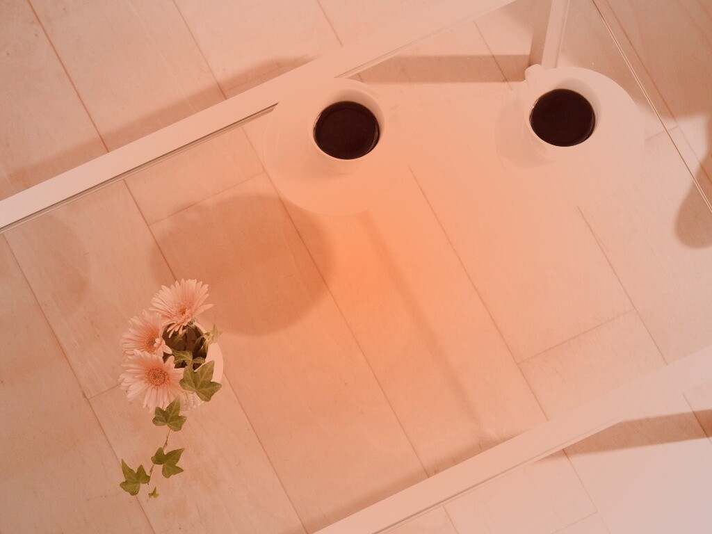 Кофе и цветы обои