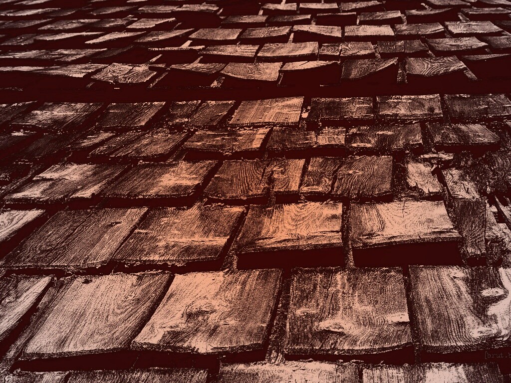 Деревянная крыша обои