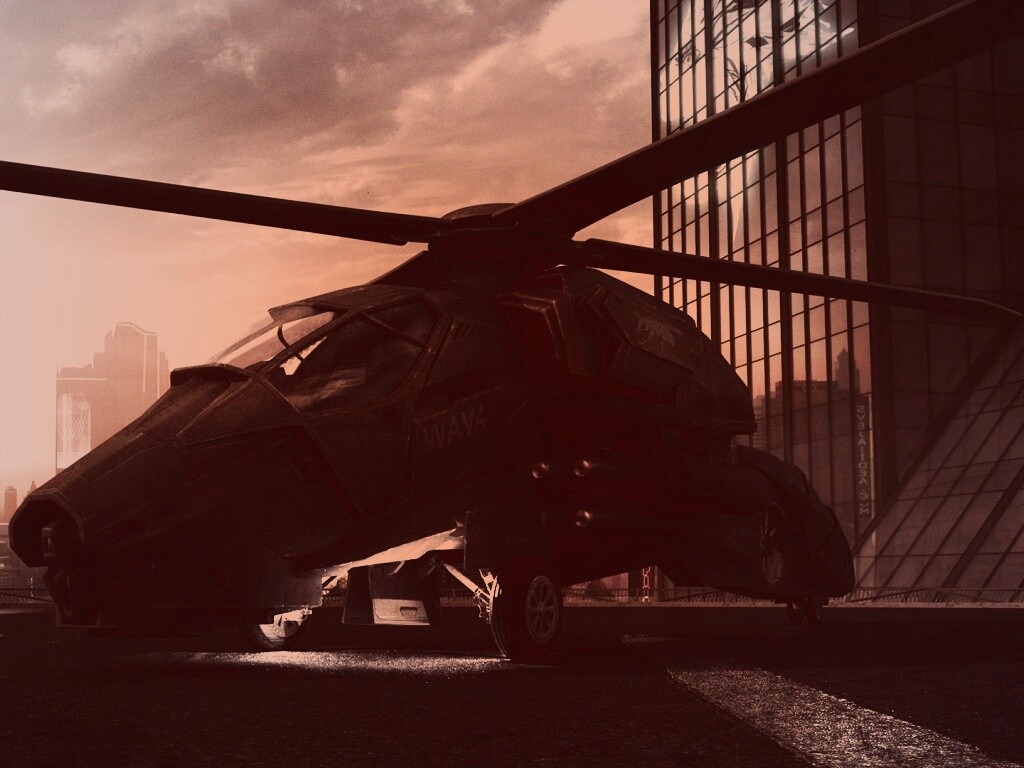 Фантастический вертолет обои