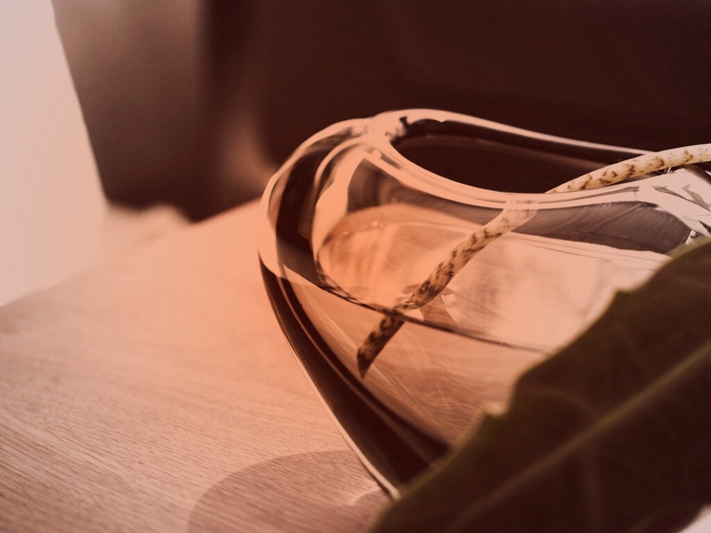 Ваза с листом обои