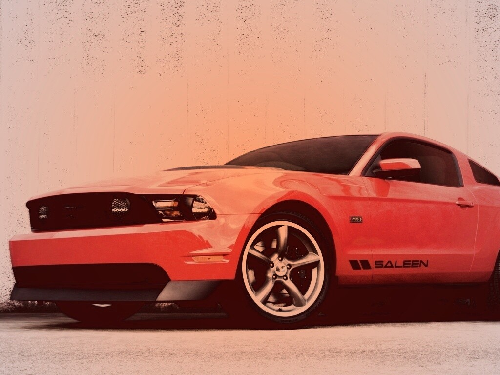 Красный Мустанг GT обои