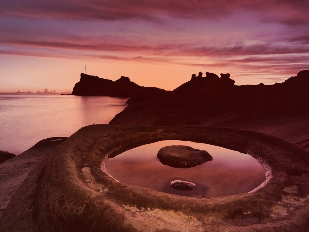 Закат на побережье обои