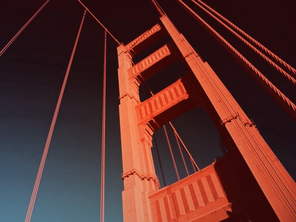 Опора моста Золотые Ворота обои