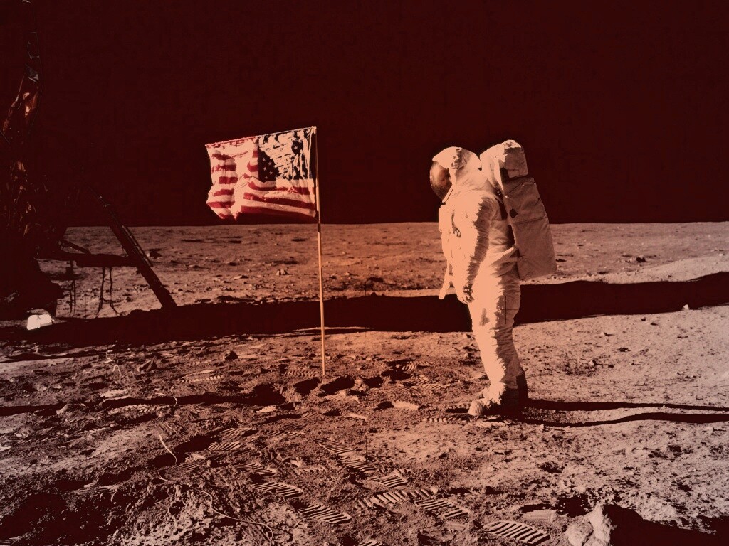 Высадка американцев на Луну обои