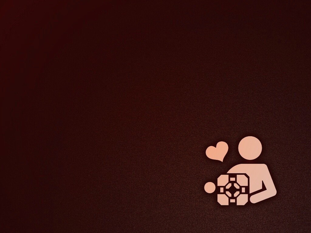 Ты и твой companion cube обои