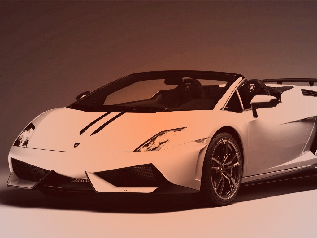 Белый Ламборджини Галлардо обои