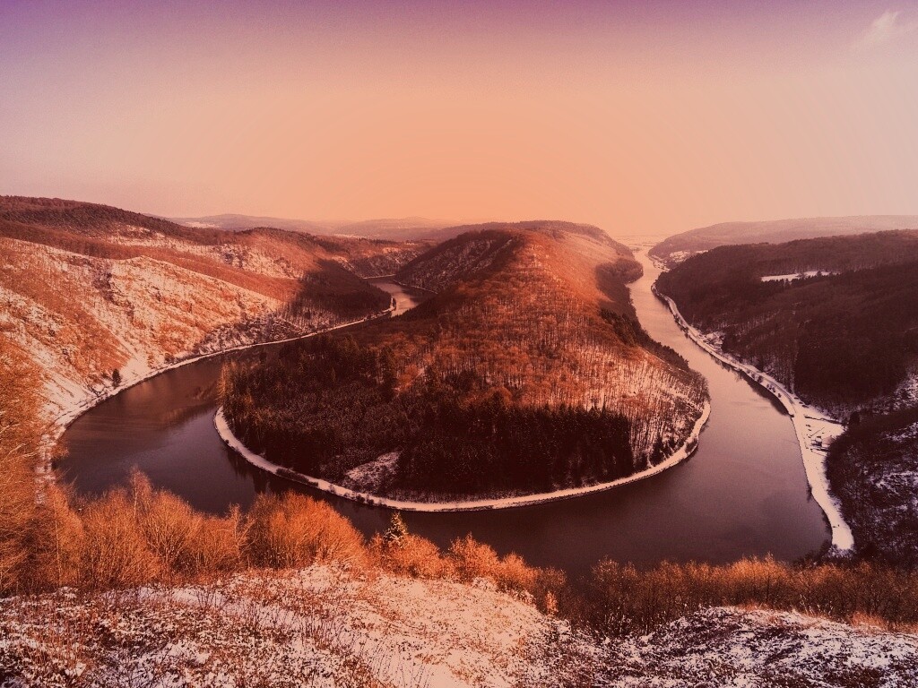 Изгиб реки обои