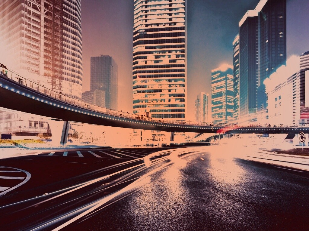 Ночной мегаполис обои