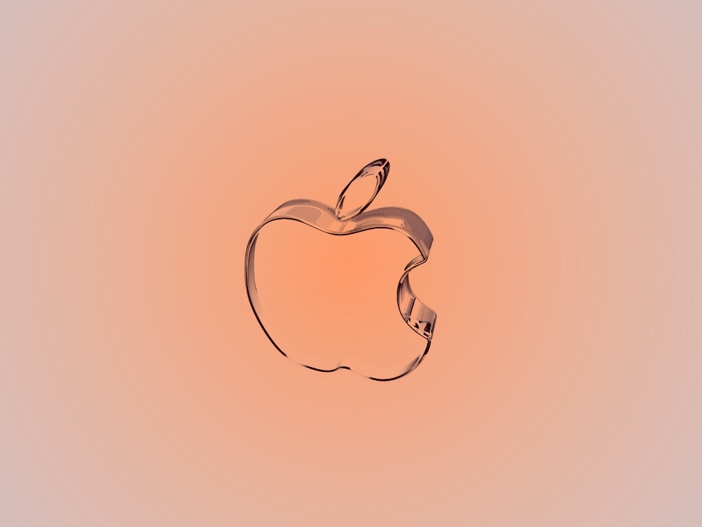 Стеклянный логотип Apple обои