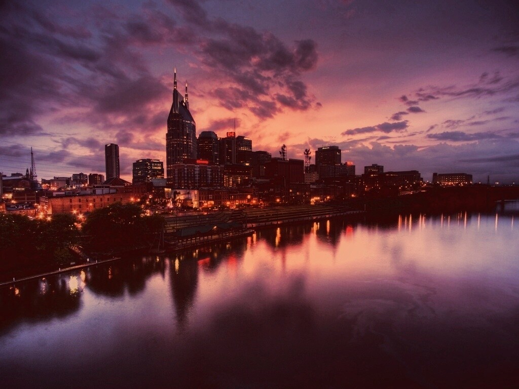 Ночной город обои