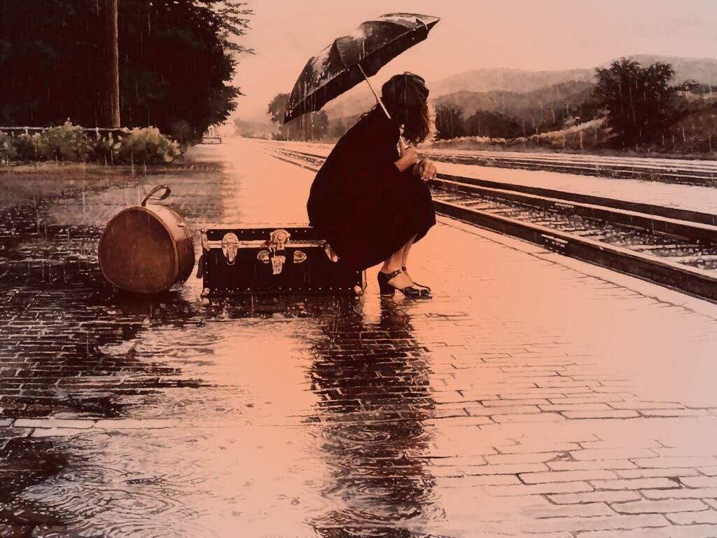 В ожидании поезда обои