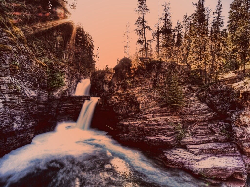 Горные водопады обои