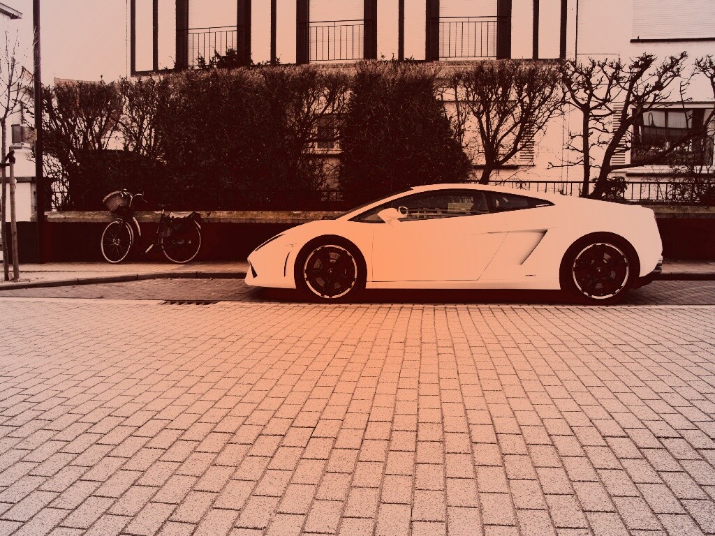 Белый Lamborghini обои