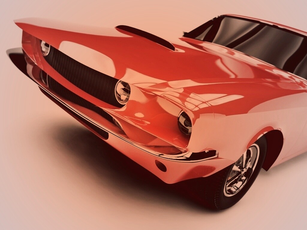 Красный ретро автомобиль обои