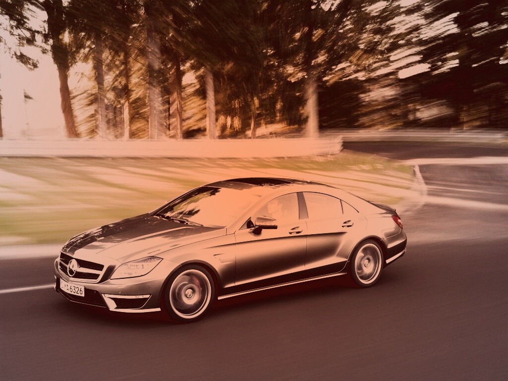 Мерседес в движении обои