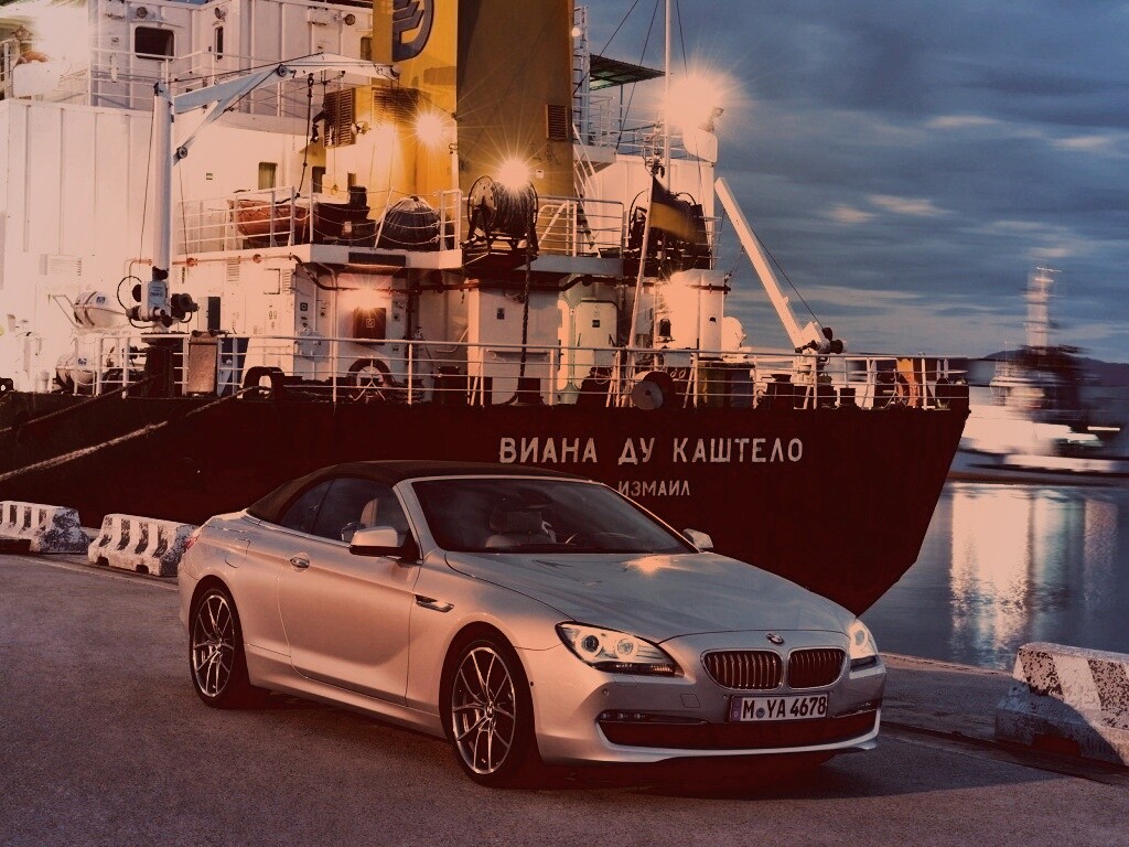 BMW 6 в порту обои