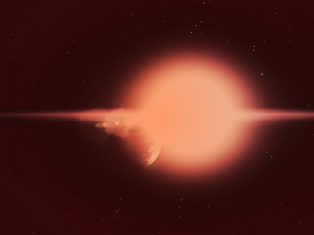 Планета на фоне звезды обои