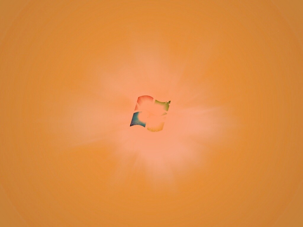 Яркий желтый логотип Windows 7 обои