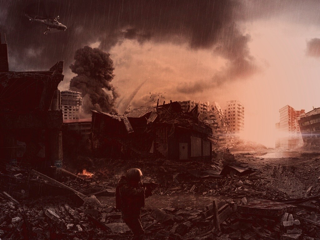 Город после войны обои