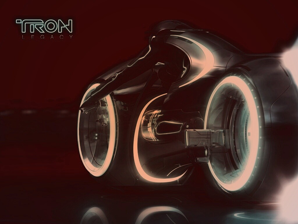 Светоцикл из TRON обои