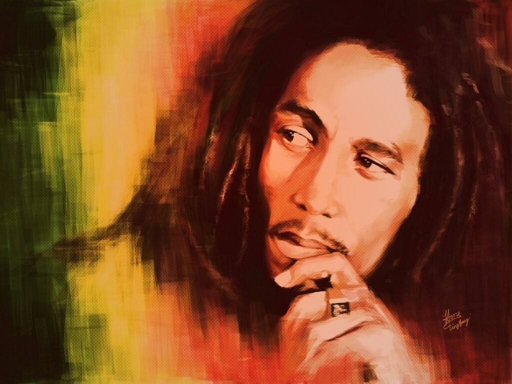 Портет Боба Марли обои