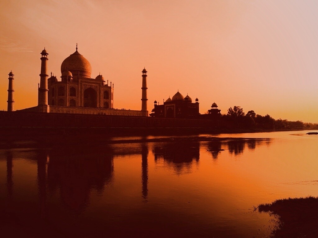 Тадж Махал в сумерках обои