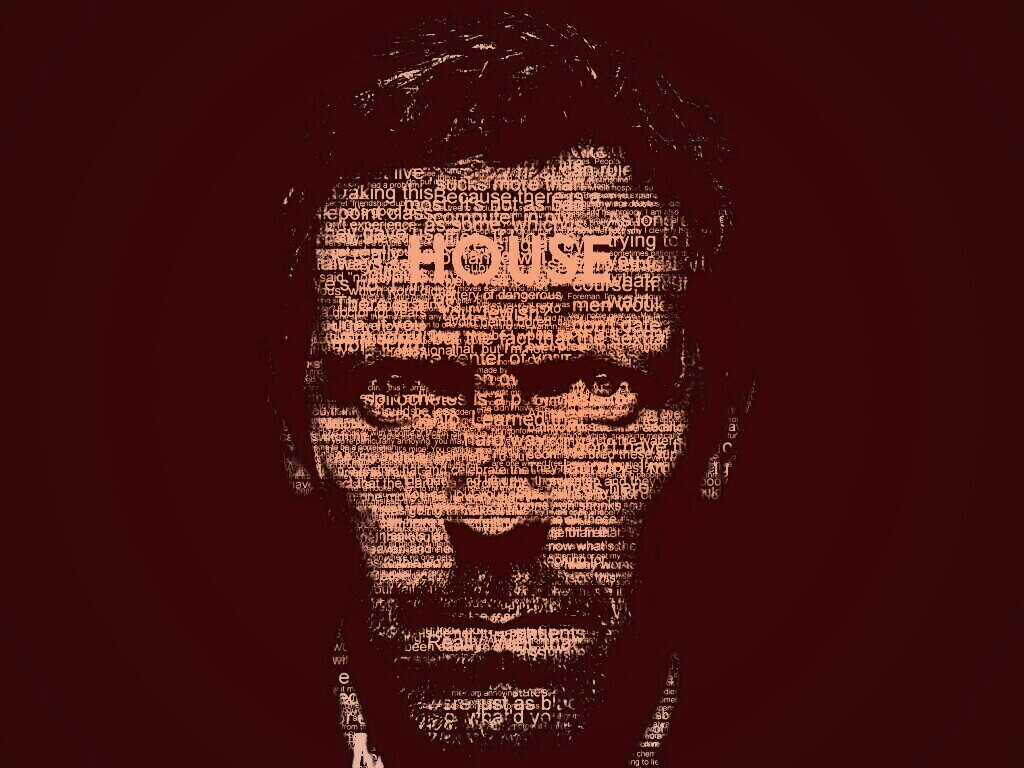 Хаус типографика обои